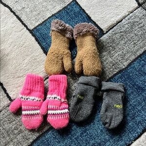 Kids' Gray Mittens